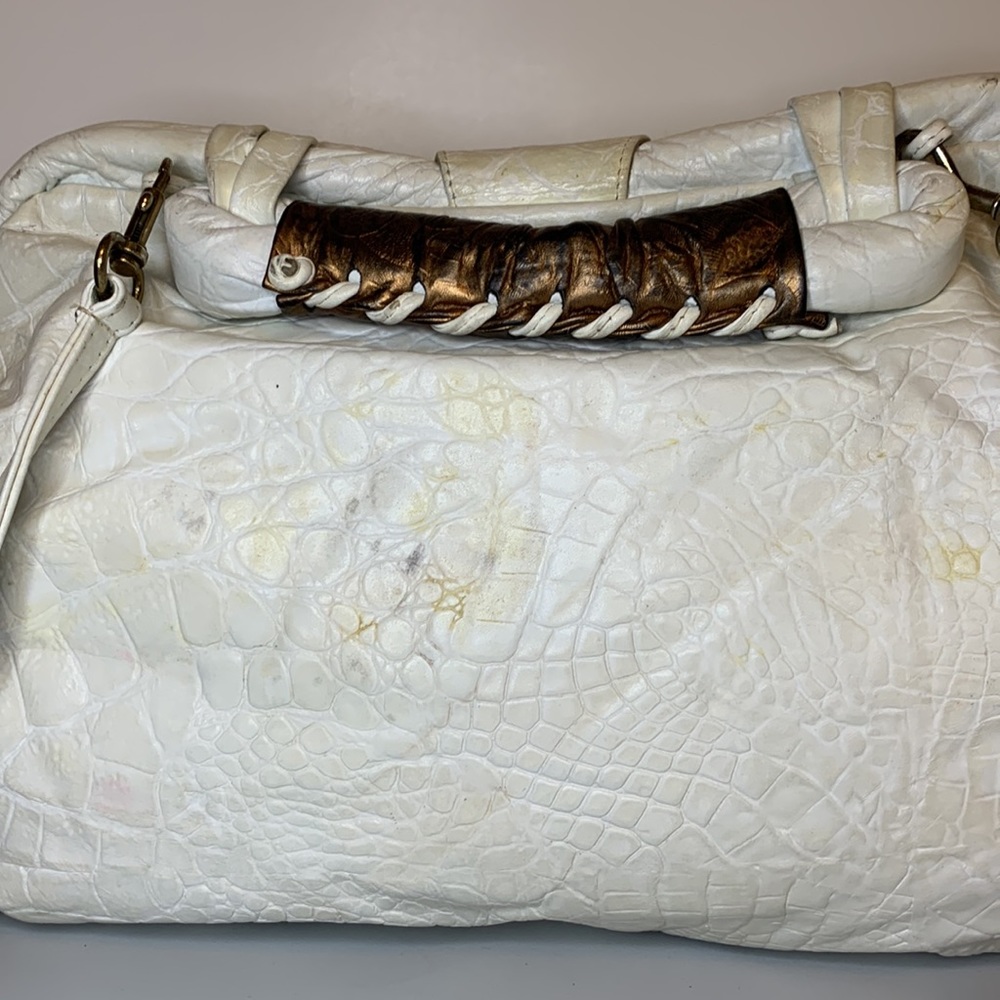 Vintage Leather Patchwork Handbag - image 5